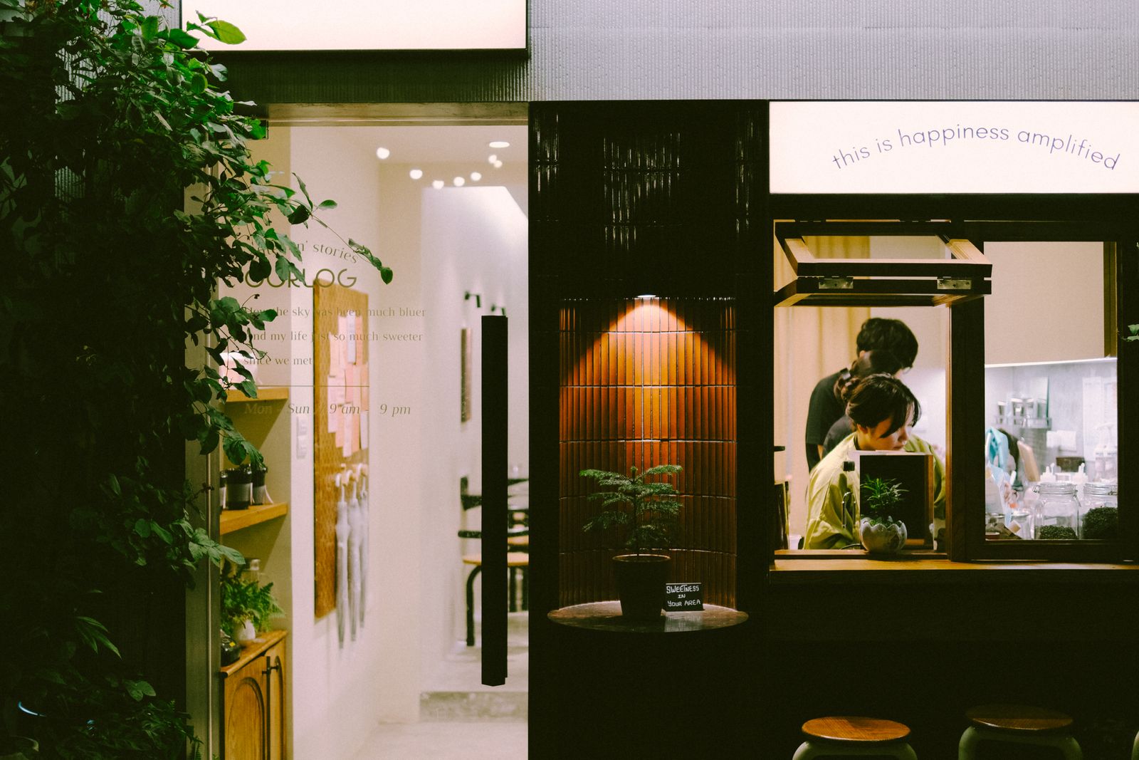 A corner coffee shop street view