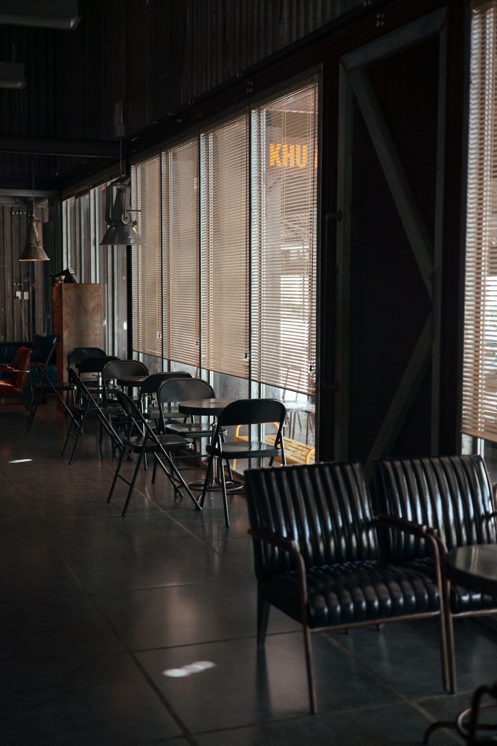 A quiet cafe seating nook